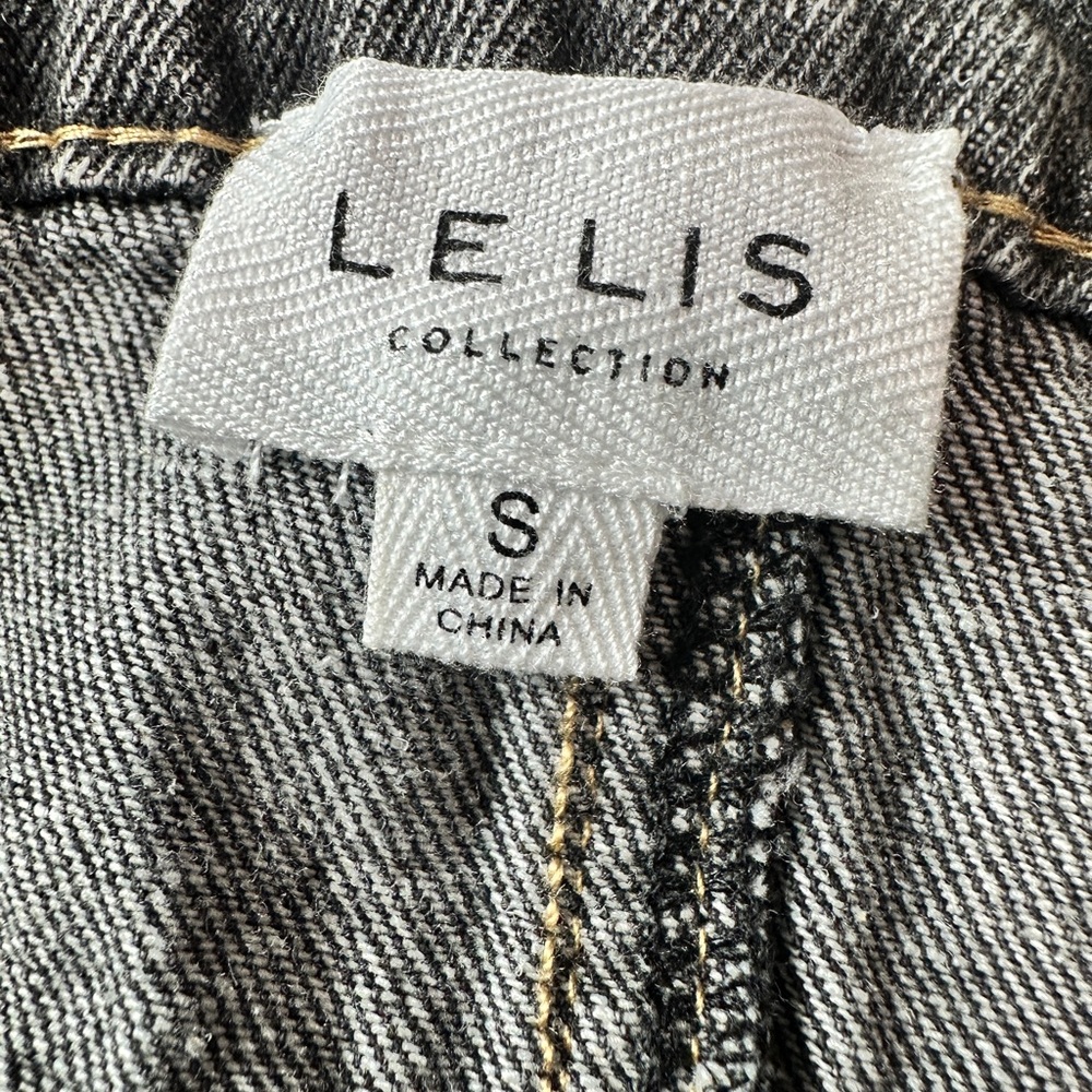Le Lis Black Denim Mini Skirt Size Small - Picture 3 of 9